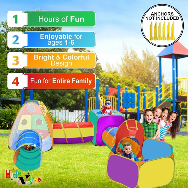 Alt view image 3 of 4 - Gift for Toddler Boys & Girls, Ball Pit Play Tent & Tunnels for Kids, Birthday