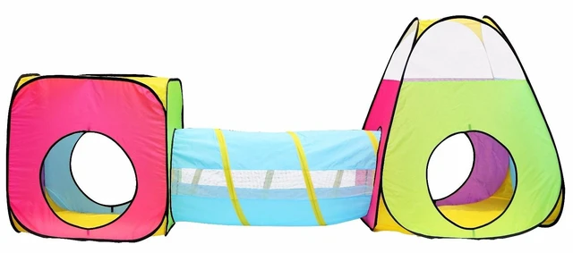 Main image of Kids 3pc Play Tent and Tunnel Child Pop up Crawl Playhouse Toy