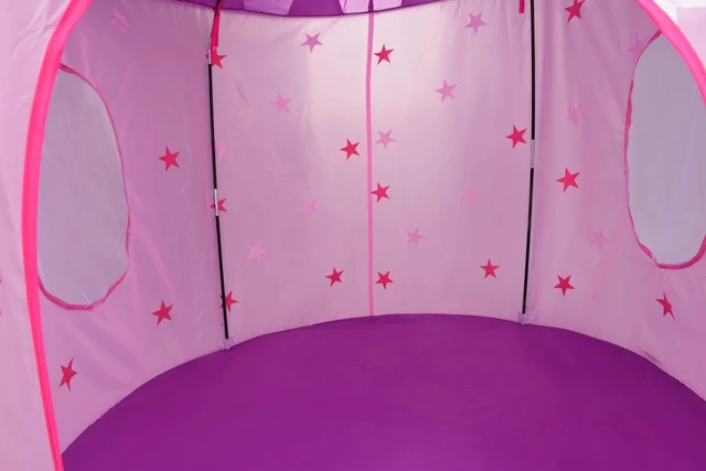 Alt view image 5 of 7 - 3pc Kids Princess Castle Play Tents & Tunnel Set, Indoor Toy