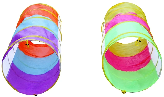 Alt view image 3 of 4 - (2-PACK) FUN at Home 6ft Pop up Play Tunnel Toy (=12ft!) w/Bag
