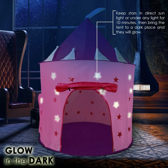 Alt view image 6 of 7 - Girls Princess Castle Tent & tunnel! BONUS Tutu,Wand,Crown,Ring