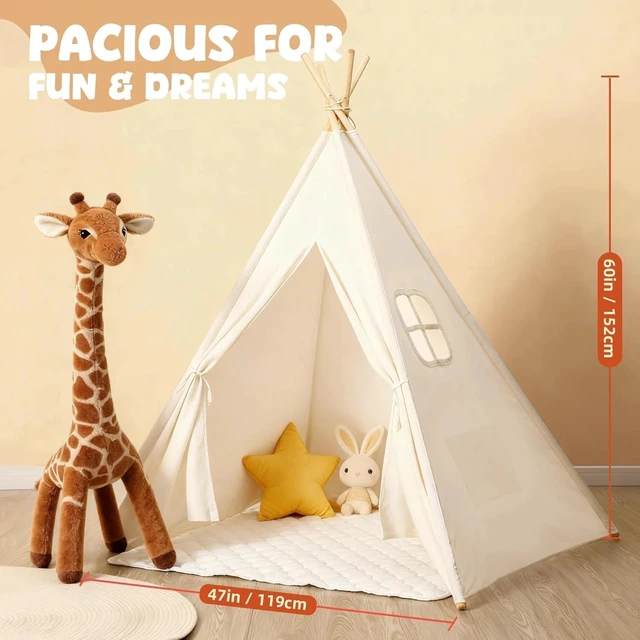 Alt view image 2 of 7 - Kids Teepee Tent for Kids, Kid Play Tents for Girls & Boys