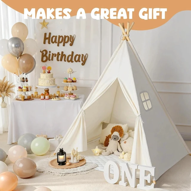 Alt view image 3 of 7 - Kids Teepee Tent for Kids, Kid Play Tents for Girls & Boys