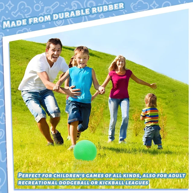 Alt view image 4 of 6 - Inflatable Playground Ball, 8.5 Inch Dodgeballs Kickballs with Air Pump