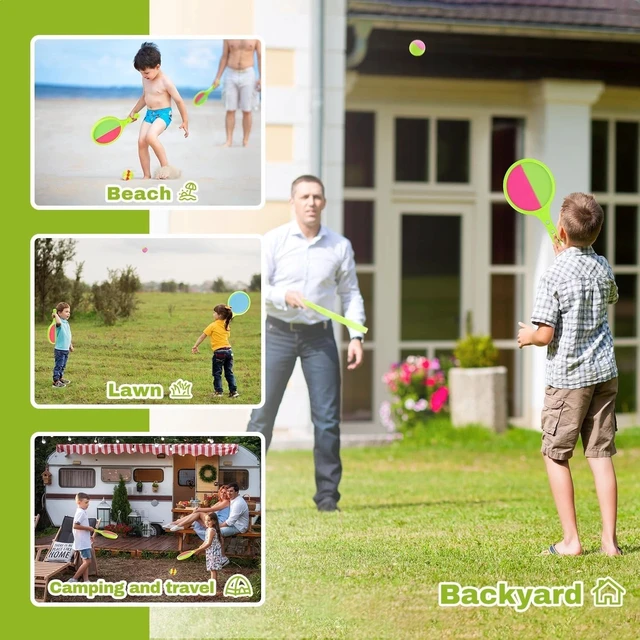 Alt view image 7 of 7 - Toss and Catch Game for Kids: Toss and Catch Ball Set - Outdoor Catching Ball