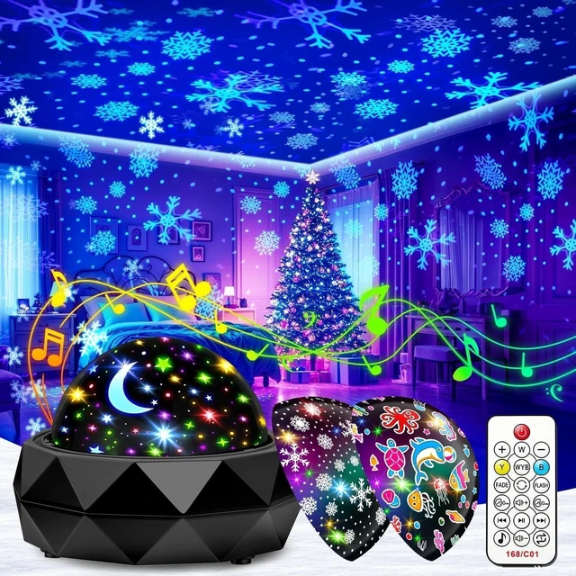 Main image of Night Light Projector for Kids Room - 15 Colors, 15 White Noise, 3 Films