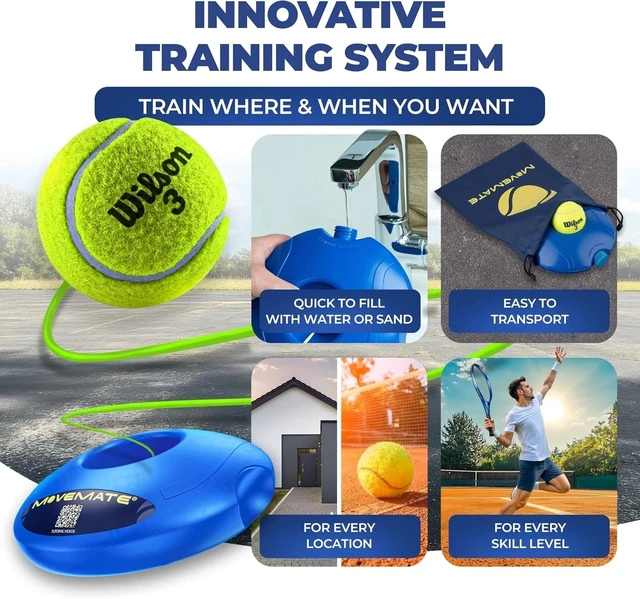 Alt view image 6 of 7 - Tennis-Trainer Set with Wilson Tennis Ball | Innovative Ball Game for Outdoor