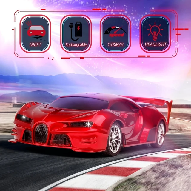 Alt view image 2 of 5 - Remote Control Car Rechargeable High Speed 1/18 RC Cars Toys for Boys Girls