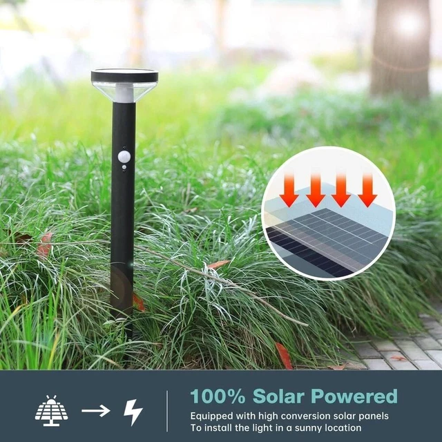 Alt view image 2 of 7 - 2W 4V 3000K Warm White Solar Outdoor Pathway Light IP44 Waterproof for walkway