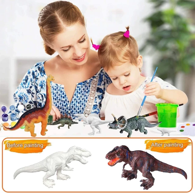 Alt view image 5 of 5 - Children's Arts and Crafts Set Dinosaur Toy Painting Set Boys and Girls Statue