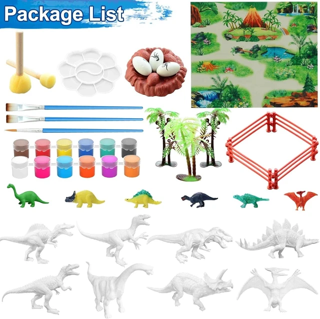 Alt view image 3 of 5 - Children's Arts and Crafts Set Dinosaur Toy Painting Set Boys and Girls Statue
