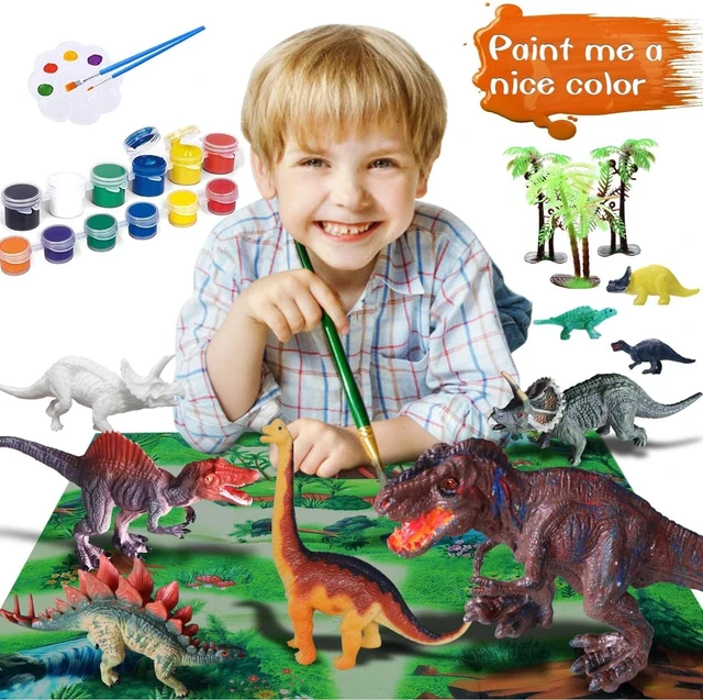 Alt view image 2 of 5 - Children's Arts and Crafts Set Dinosaur Toy Painting Set Boys and Girls Statue
