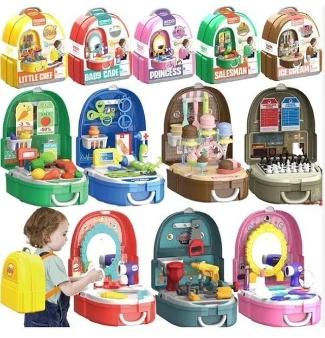 Alt view image 5 of 5 - kids pretend play doctor nurse toys,kids medical kit toys with portable backpack