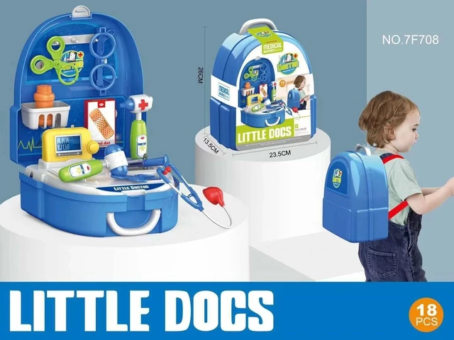 Alt view image 4 of 5 - kids pretend play doctor nurse toys,kids medical kit toys with portable backpack