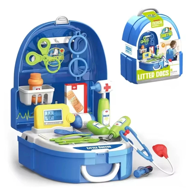 Main image of kids pretend play doctor nurse toys,kids medical kit toys with portable backpack