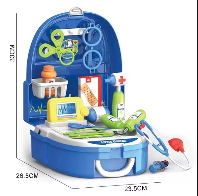 Alt view image 3 of 5 - kids pretend play doctor nurse toys,kids medical kit toys with portable backpack