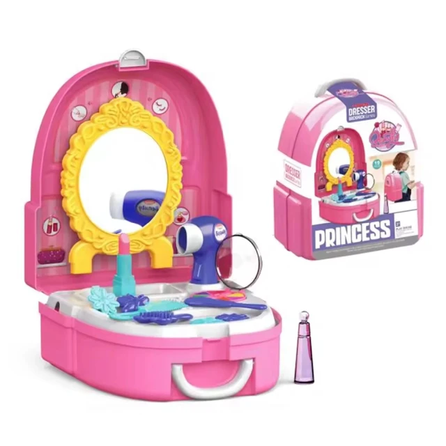 Main image of kids pretend makeup kit toys,Princess makeup set play toys with portable storage