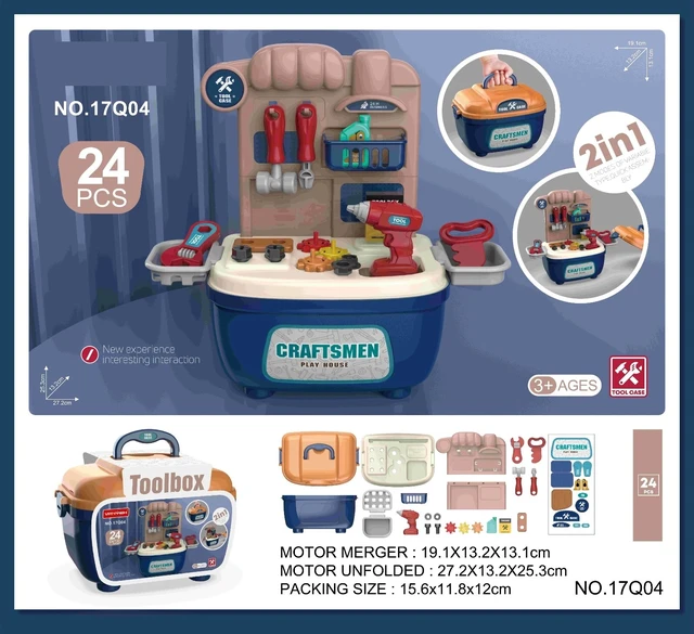 Alt view image 6 of 6 - kids pretend play tools box,construction toys for kids,portable storage-kid toys