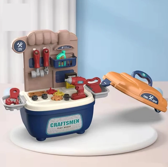 Alt view image 3 of 6 - kids pretend play tools box,construction toys for kids,portable storage-kid toys