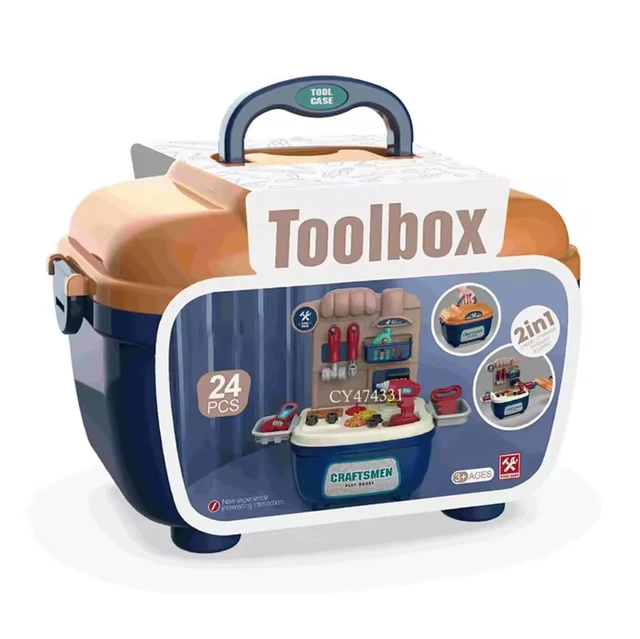 Alt view image 4 of 6 - kids pretend play tools box,construction toys for kids,portable storage-kid toys