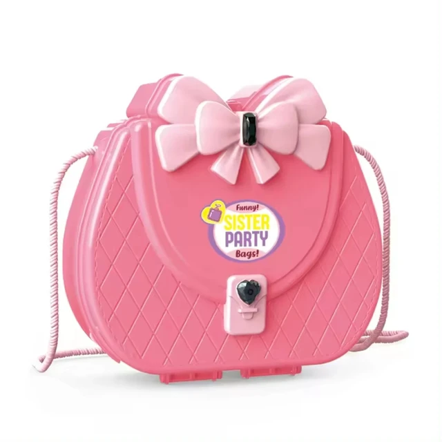 Alt view image 3 of 4 - Kids Pretend play makeup toys with portable sling bag storage, kid makeup toys
