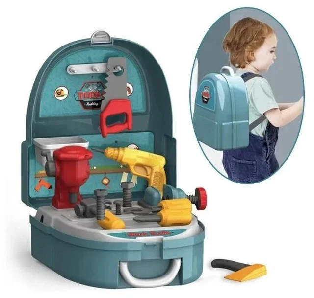 Main image of kids pretend playconstruction tools box toys / portable backpack storage,kid toy