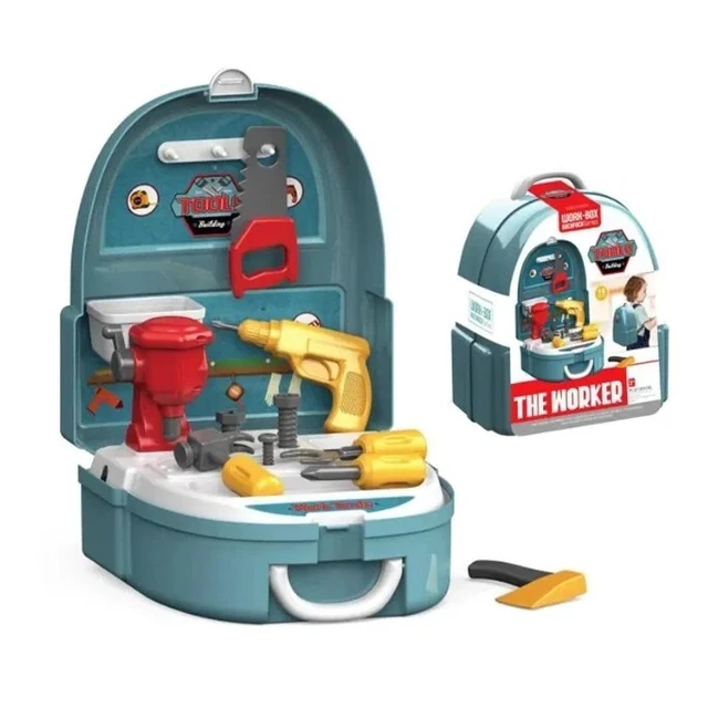 Alt view image 2 of 6 - kids pretend playconstruction tools box toys / portable backpack storage,kid toy