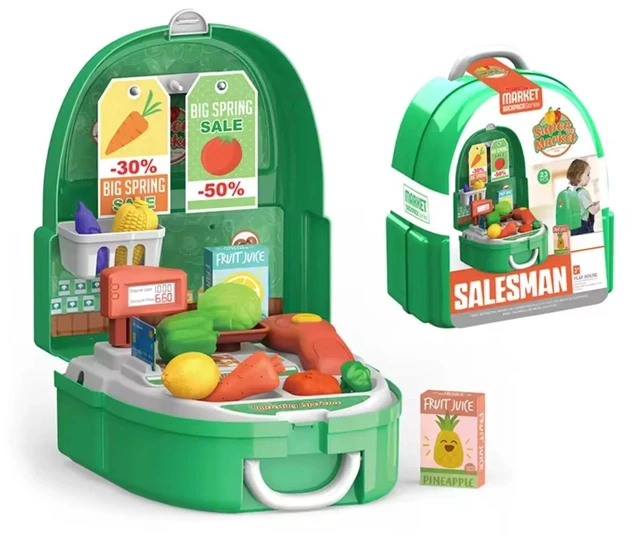 Main image of kids Pretend play cash register toys, cashier storekeeper toys/portable backpack