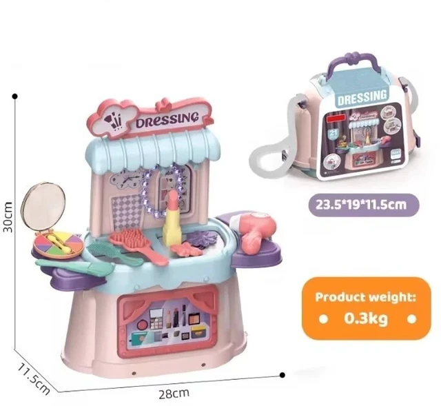 Alt view image 3 of 5 - kids pretend play makeup toys with portable storage sling bag, kid toys