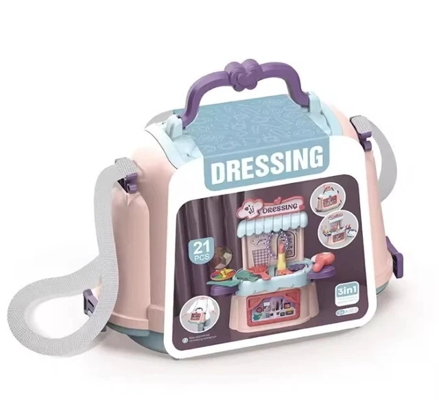Alt view image 2 of 5 - kids pretend play makeup toys with portable storage sling bag, kid toys