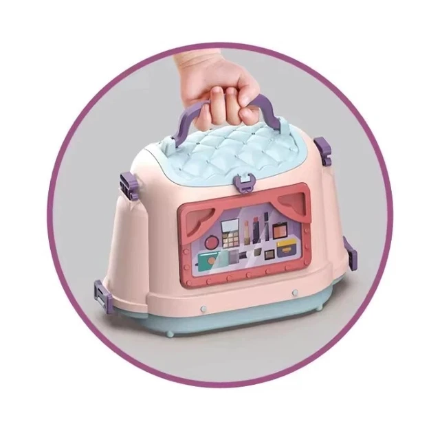 Alt view image 4 of 5 - kids pretend play makeup toys with portable storage sling bag, kid toys