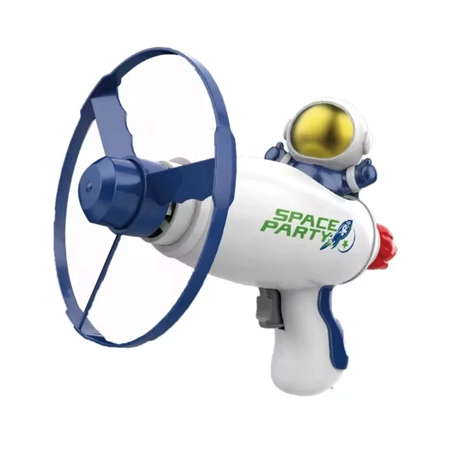 Alt view image 2 of 6 - 2 in 1 Flying Disc Launcher Toy for Kids, Flying Saucer and Gyro set, Outdoor