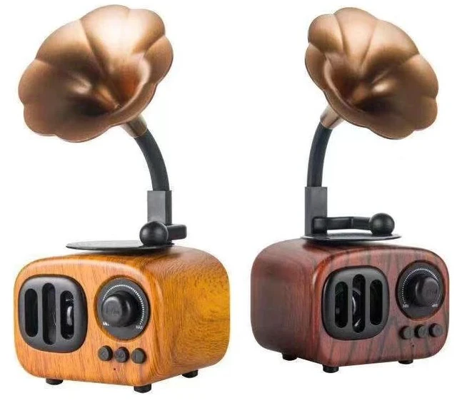 Alt view image 5 of 5 - Retro Bluetooth Speaker with FM radio - Portable Vintage Wireless Speaker