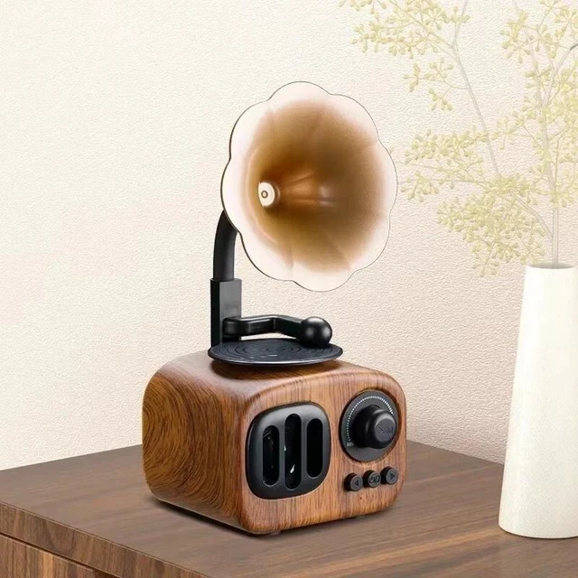 Alt view image 4 of 5 - Retro Bluetooth Speaker with FM radio - Portable Vintage Wireless Speaker