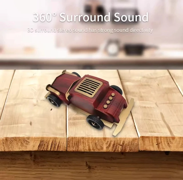Alt view image 6 of 7 - Retro Bluetooth Speaker with FM Radio. vintage Portable Bluetooth speaker