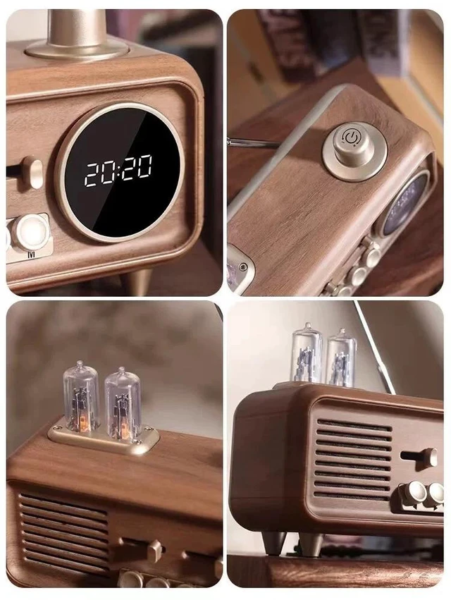 Alt view image 6 of 7 - Retro Bluetooth Speaker with FM Radio & clock-vintage Portable Bluetooth speaker
