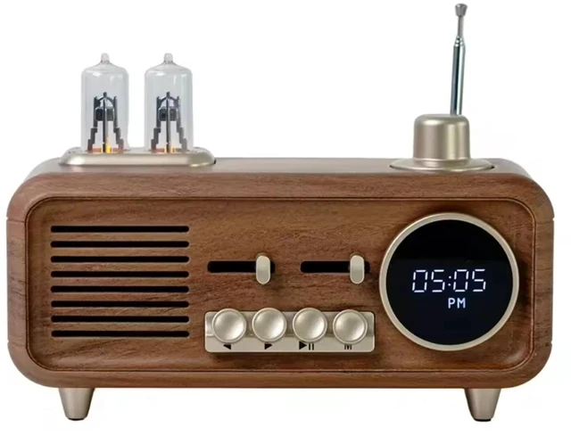 Main image of Retro Bluetooth Speaker with FM Radio & clock-vintage Portable Bluetooth speaker