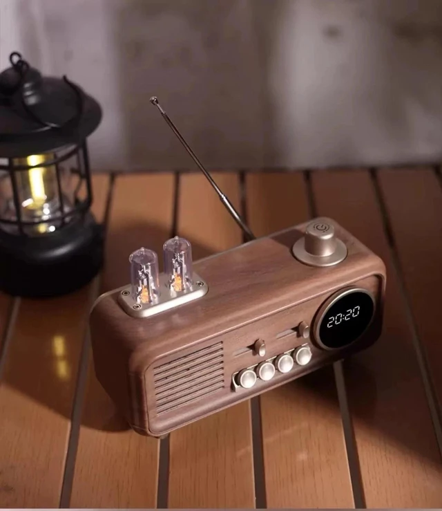 Alt view image 5 of 7 - Retro Bluetooth Speaker with FM Radio & clock-vintage Portable Bluetooth speaker