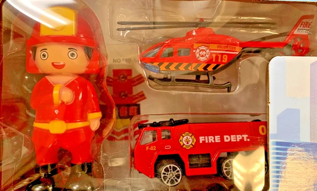Alt view image 6 of 7 - 43pc Fire Station Rescue Toy Cars Playset, Red, for Girls, Ages 3+