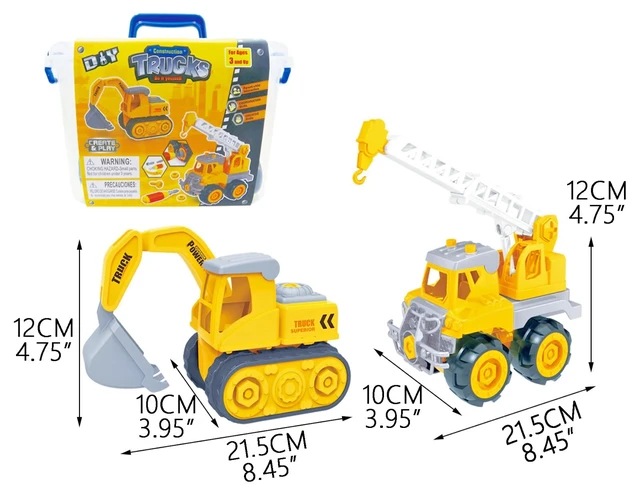 Alt view image 2 of 2 - Construction Truck w/ Road Signs STEM Education DIY Engineering Kids Toy Set