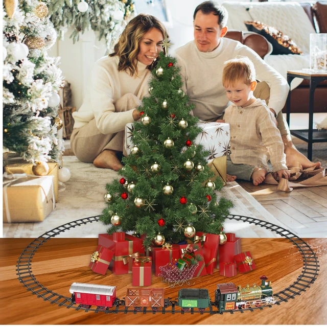 Alt view image 7 of 7 - 16 PCS Luxury Electric Train Toy Set For Kida w/ Lights Sound - 53" x 30" Track
