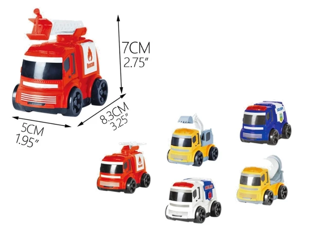 Alt view image 2 of 7 - City Rescue Fire Brigade Toy Set - 6PC Fire Truck Emergency Playset Kids 3+