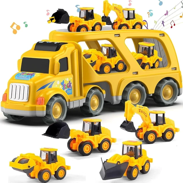 Main image of 5-in-1 Friction-Powered Construction Truck Toy for Ages 3-6 - Perfect Gift!