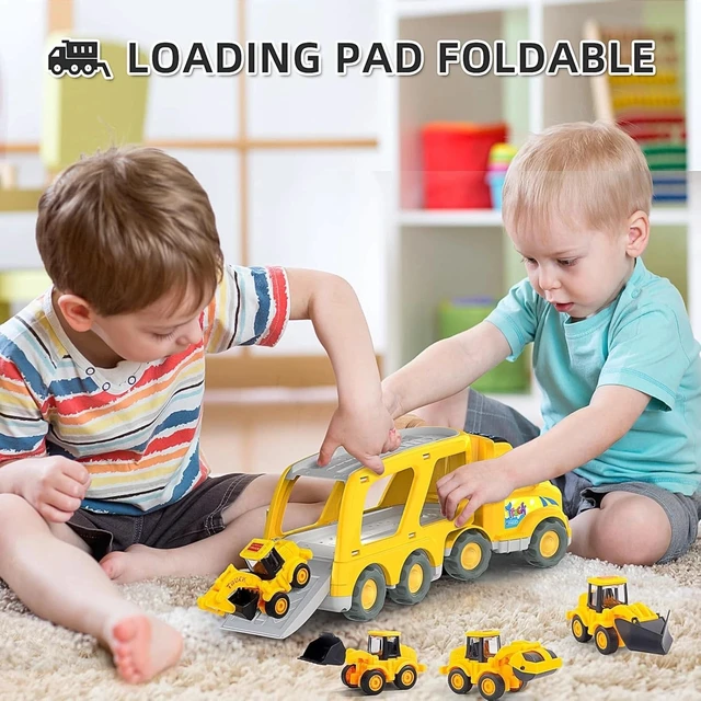 Alt view image 4 of 7 - 5-in-1 Friction-Powered Construction Truck Toy for Ages 3-6 - Perfect Gift!