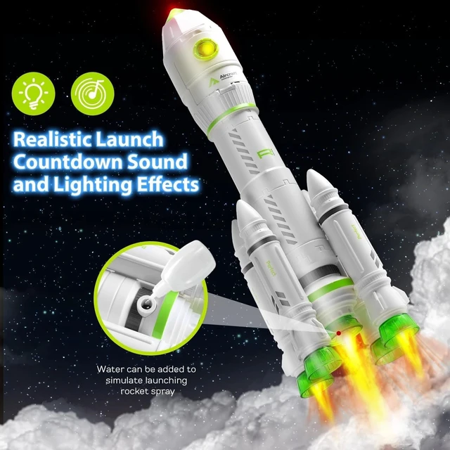 Alt view image 2 of 7 - Space Adventure Rocket Ship Toy Set for Kids with Lights and Sounds - Ages 3-12