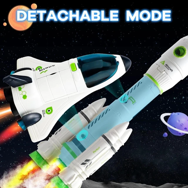 Alt view image 5 of 7 - Space Adventure Rocket Ship Toy Set for Kids with Lights and Sounds - Ages 3-12