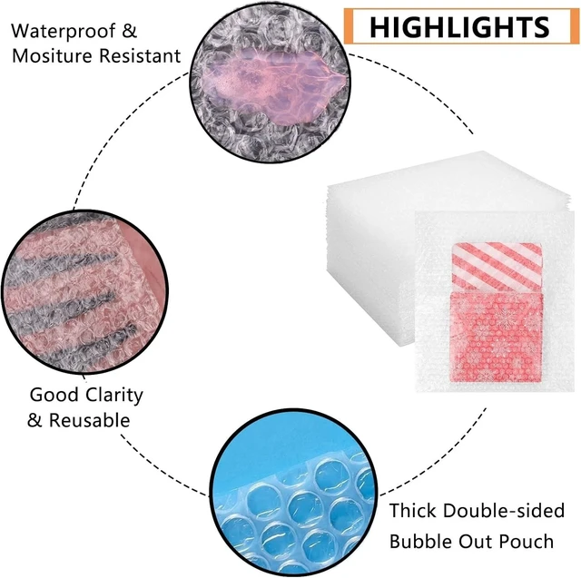 Alt view image 4 of 7 - Effortless Packing with 50-Pack 10" x 12" Bubble Cushion Bags for Fragile Items