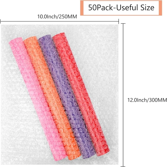 Alt view image 2 of 7 - Effortless Packing with 50-Pack 10" x 12" Bubble Cushion Bags for Fragile Items