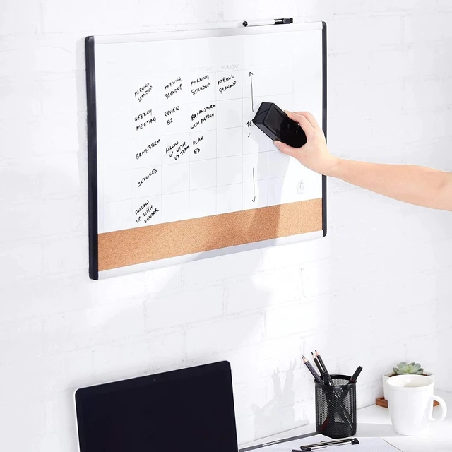 Alt view image 3 of 7 - 4-Pack Black Dry-Erase Whiteboard Erasers - Soft Pile for Gentle Cleaning