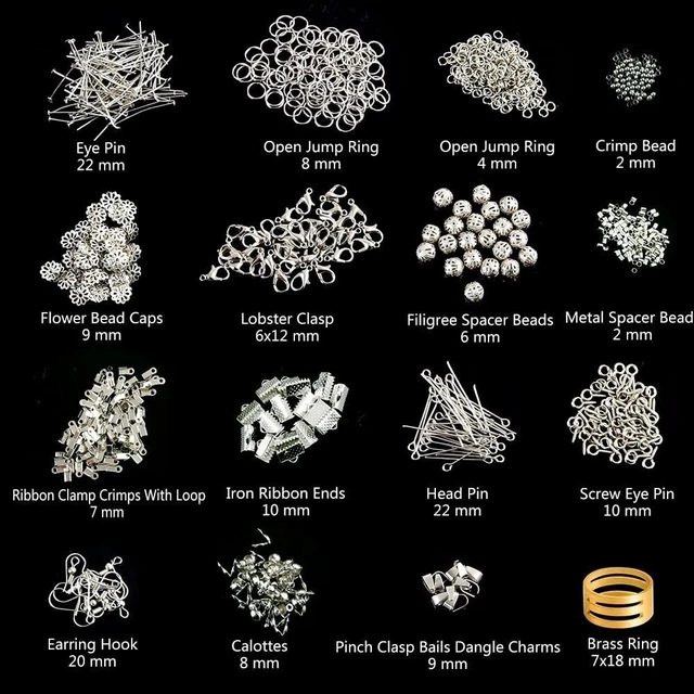 Alt view image 2 of 7 - Beginner's Jewelry Beading Kit for Kids - 15 Findings & Colorful Beads Included